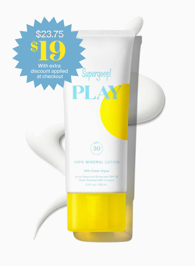 PLAY 100% Mineral Lotion SPF 30 with Green Algae  3.4 fl. oz. Packshot with goop SALE