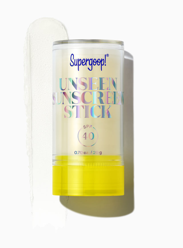 Supergoop! Unseen Sunscreen Stick SPF 40 0.70 oz. Packshot and goop