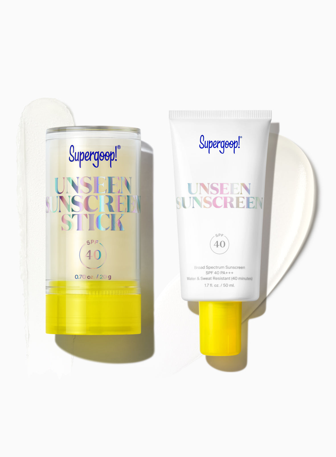 Supergoop! Invisible Essentials Set Unseen Sunscreen SPF 40 1.7 fl. oz. Unseen Sunscreen Stick .70 fl. oz.