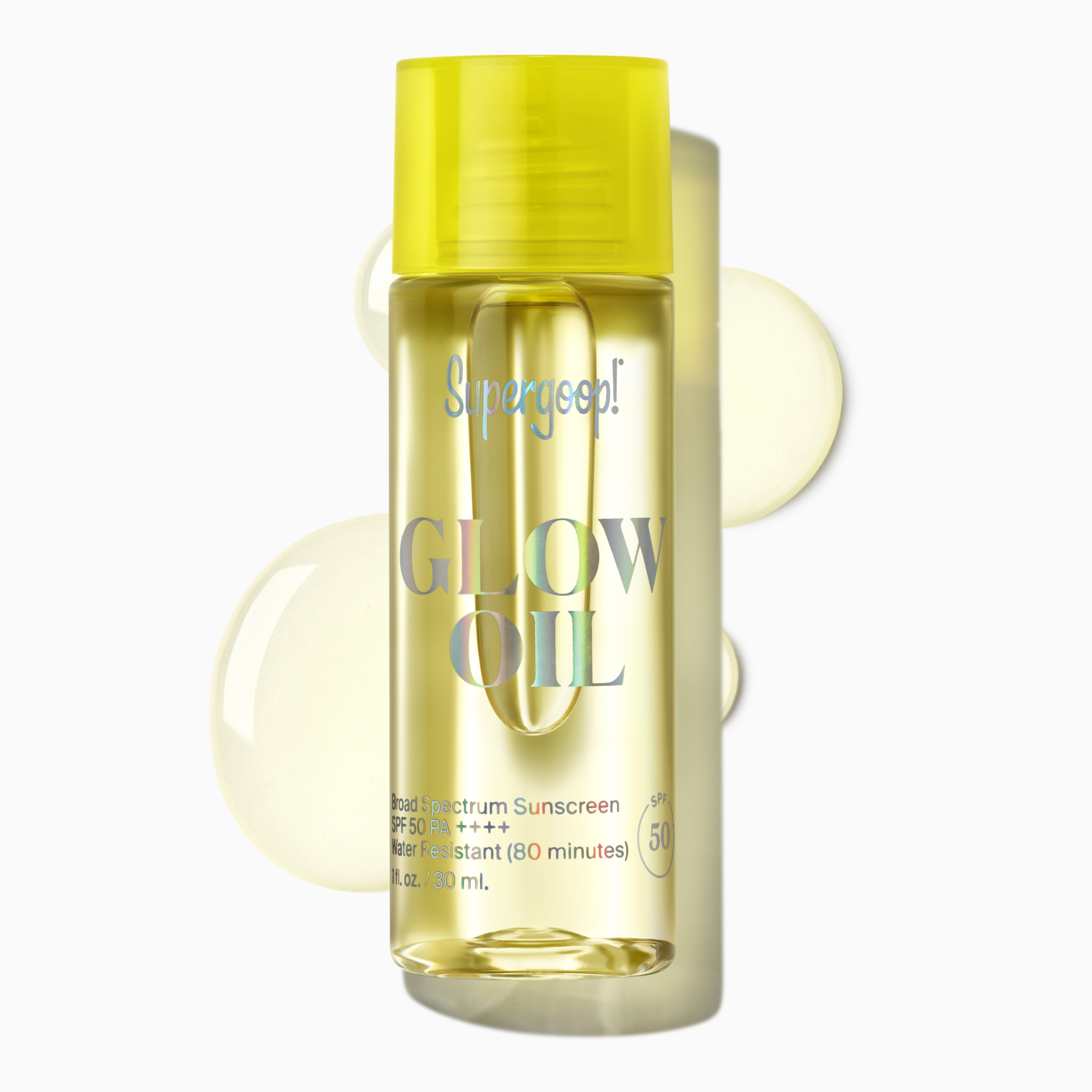 Supergoop! Glow Oil SPF 50 Body Oil  Unscented 1 fl. oz. packshot and goop