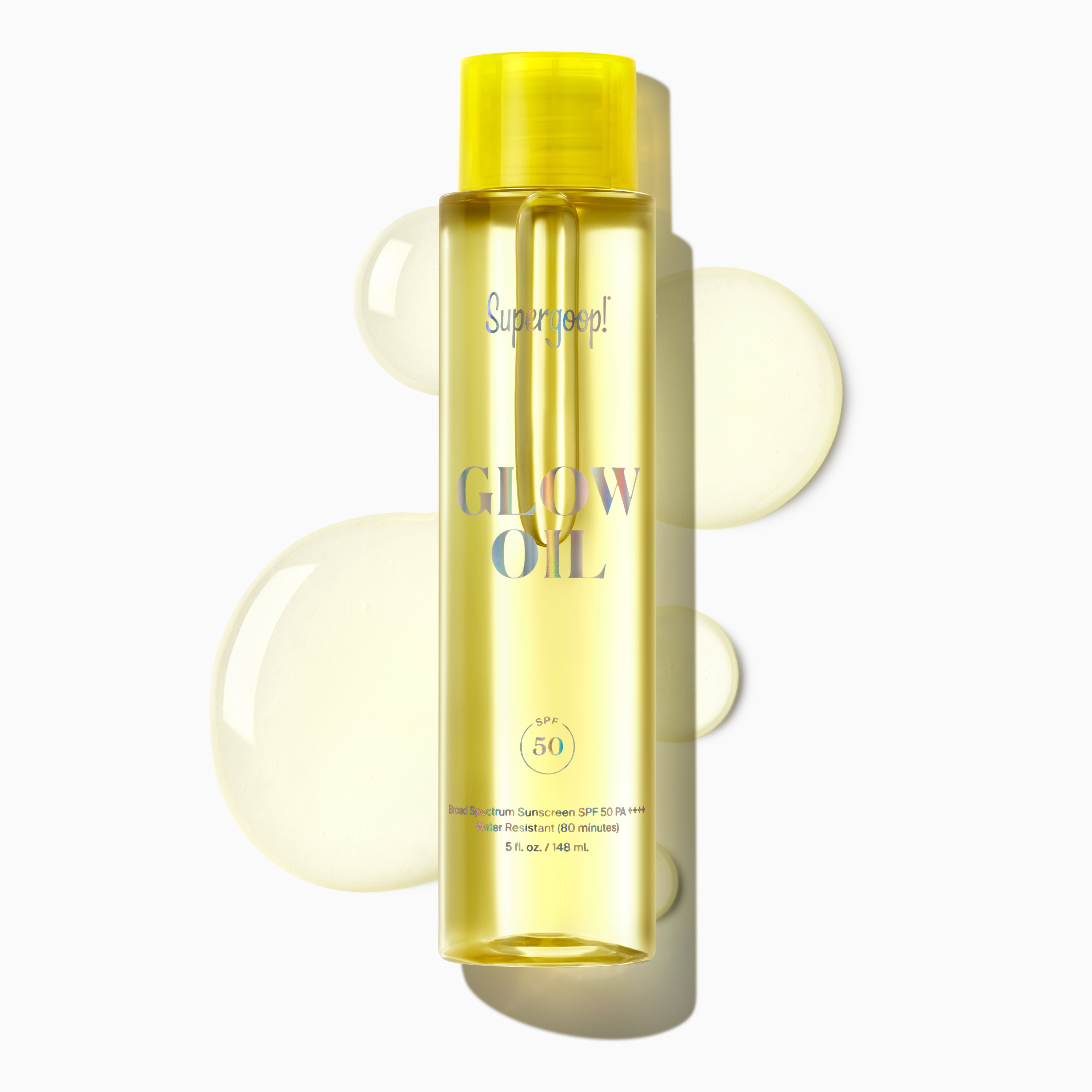 Supergoop! Glow Oil SPF 50 Body Oil  Unscented 5 fl. oz. Packshot and goop