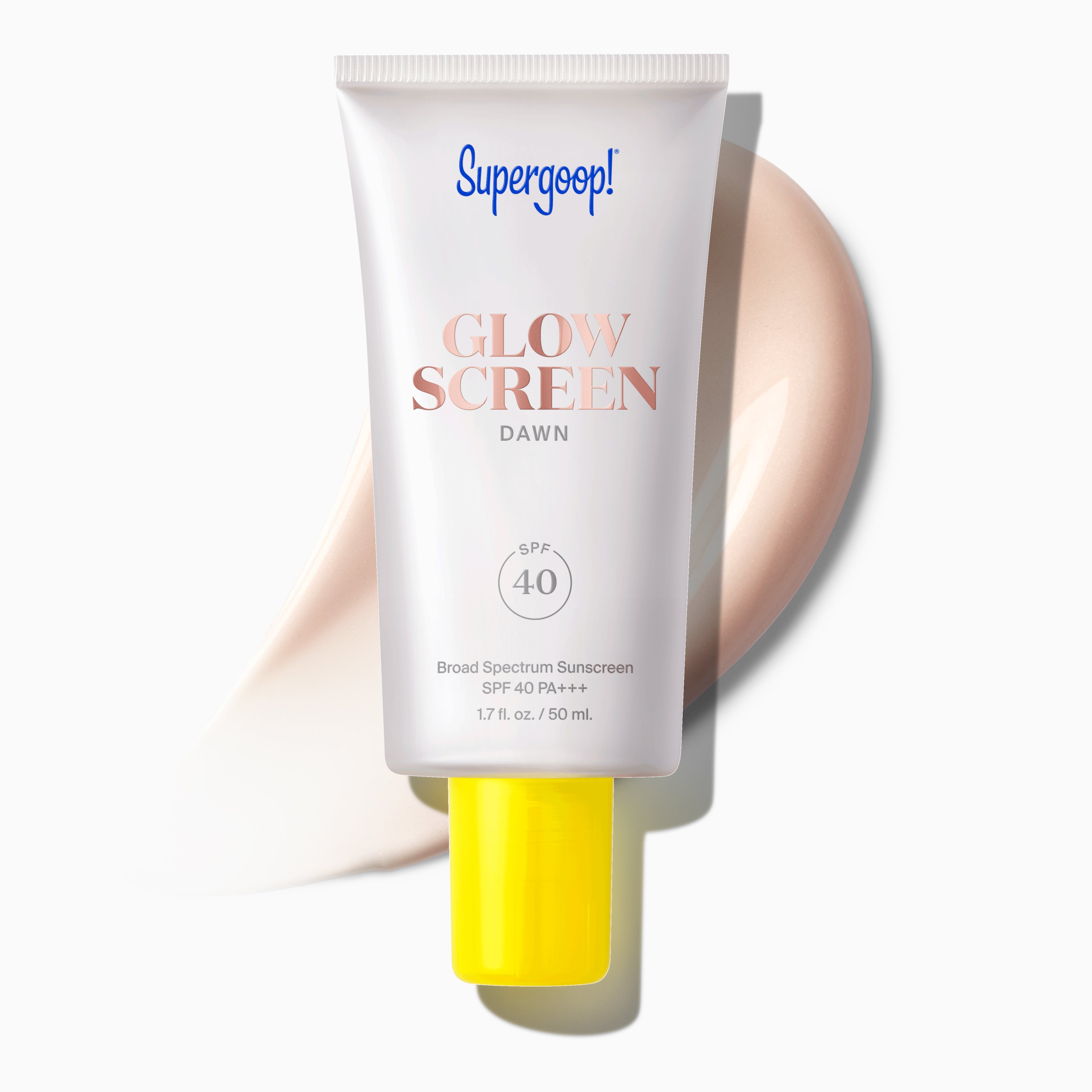 Supergoop! Glowscreen SPF 40 Dawn / 1.7 fl. oz. Packshot and goop