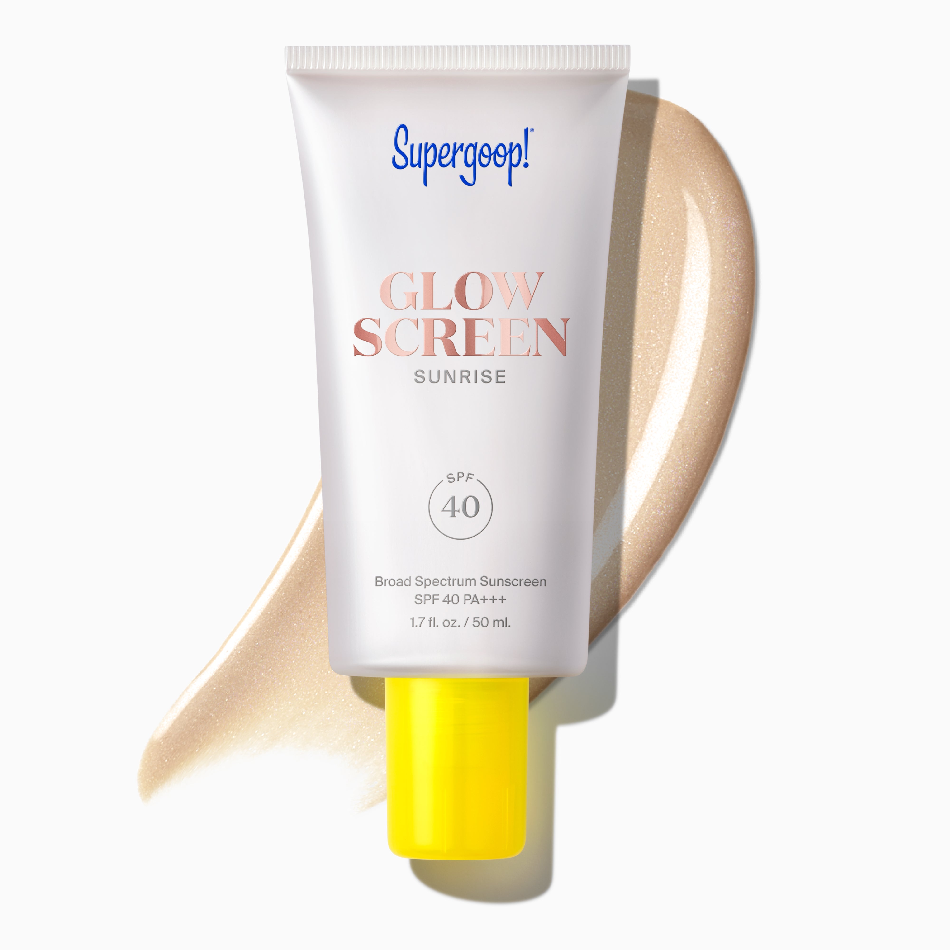 Supergoop! Glowscreen SPF 40 Sunrise / 1.7 fl. oz. Packshot and goop