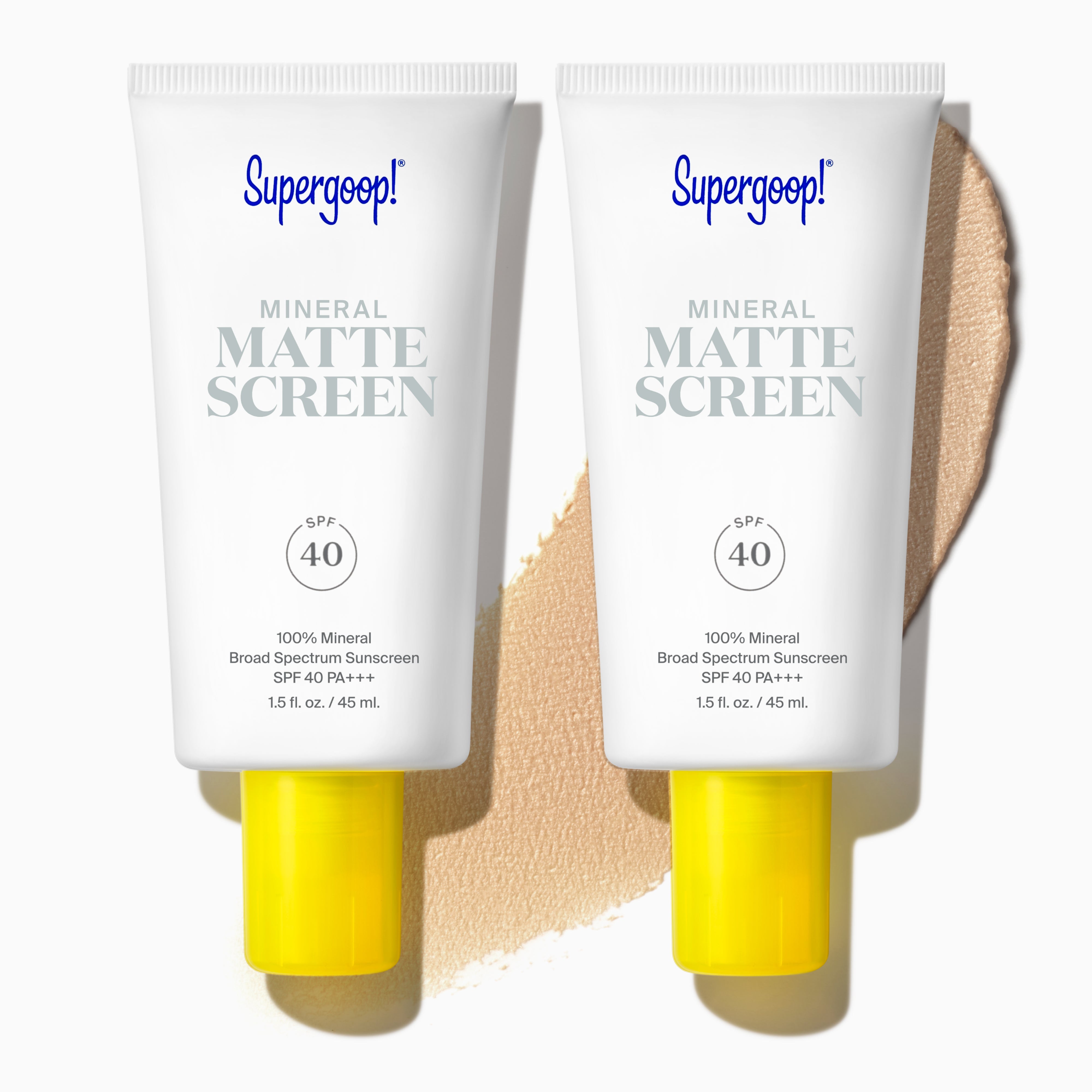 Supergoop! Mineral Mattescreen SPF 40 Sunrise 2-pack Packshot and goop