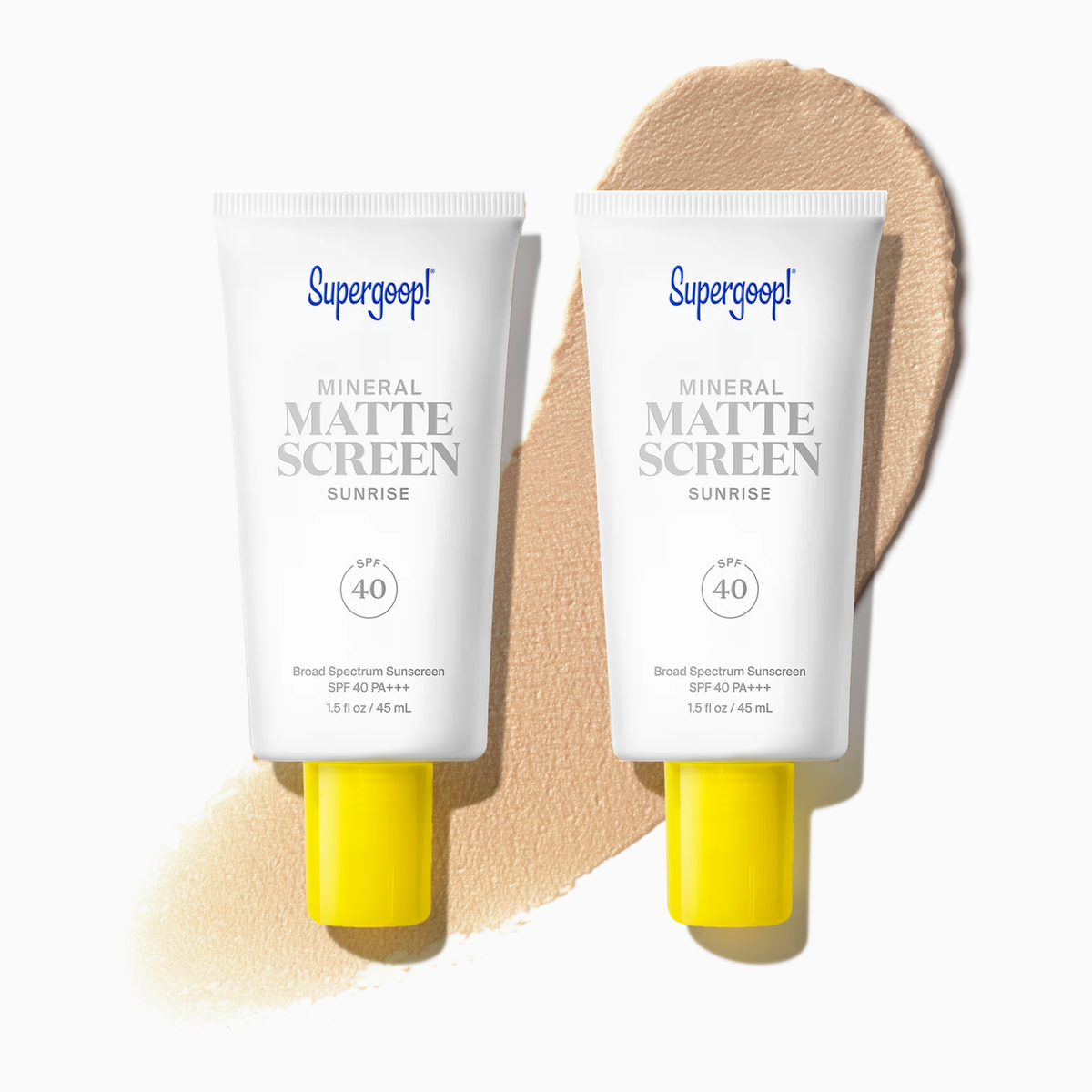 Supergoop! Mineral Mattescreen SPF 40 Sunrise 2-pack Packshot and goop