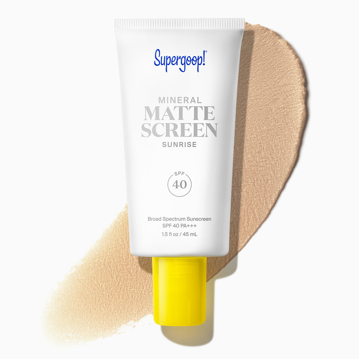 Supergoop! Mineral Mattescreen SPF 40 Sunrise 1.5 fl. oz. Packshot and goop