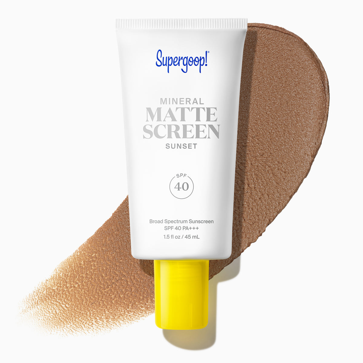 Supergoop! Mineral Mattescreen SPF 40 Sunset 1.5 fl. oz. Packshot and goop 