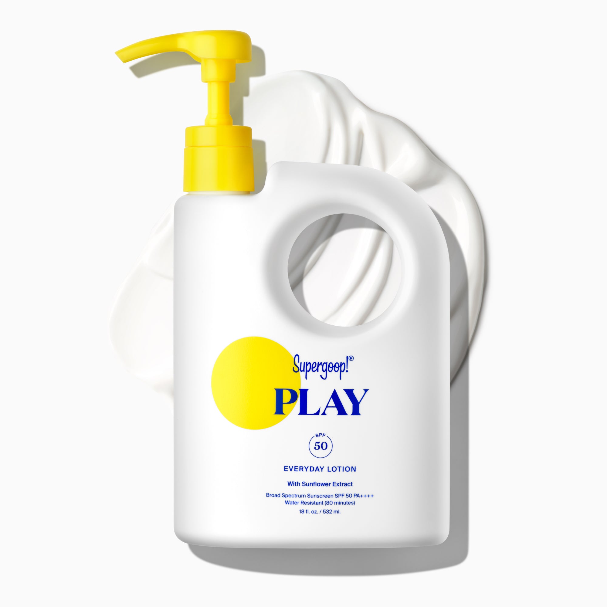 Supergoop! PLAY Everyday Lotion SPF 50 with Sunflower Extract 18 fl. oz. Packshot and goop