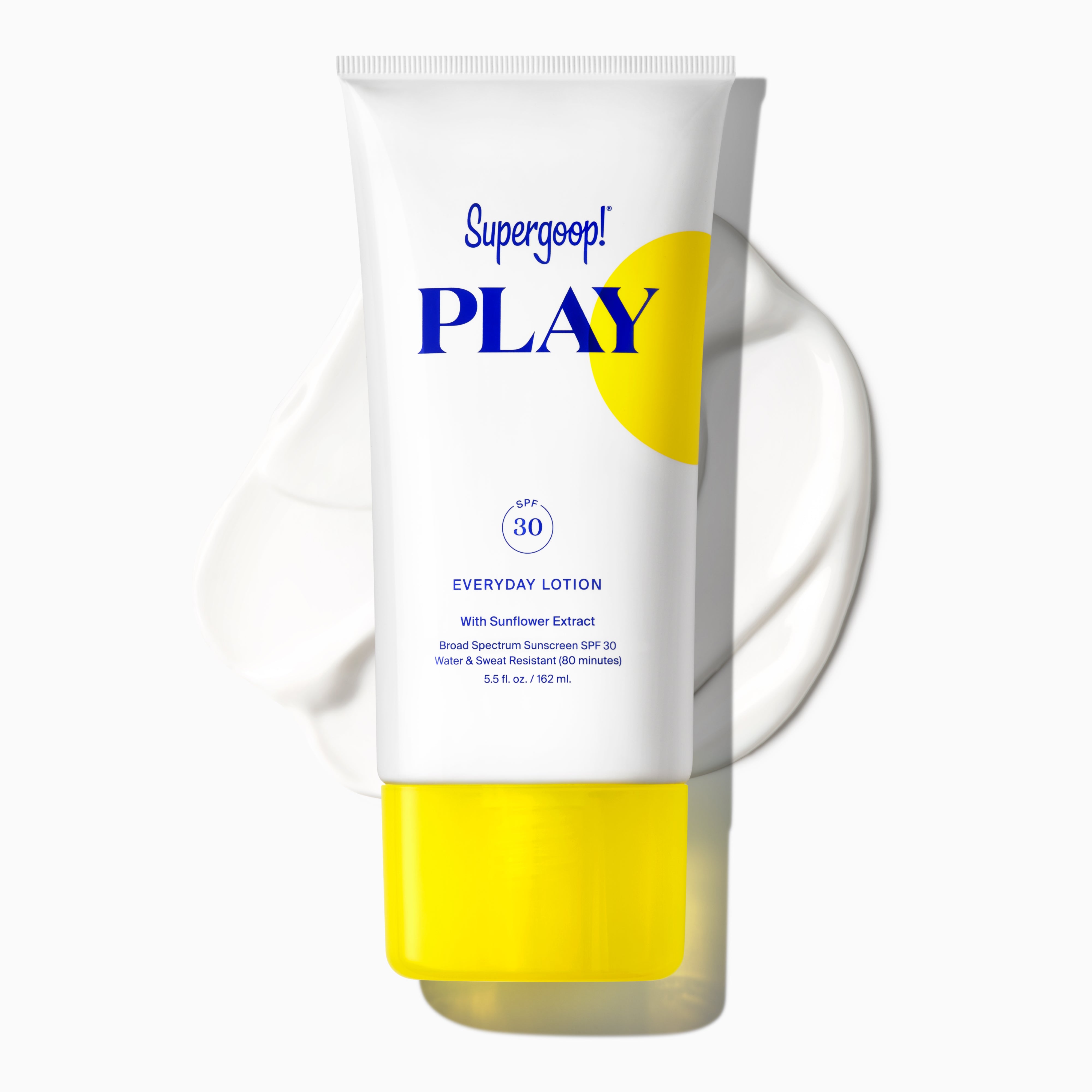 Supergoop! PLAY Everyday Lotion SPF 30 with Sunflower Extract 5.5 fl. oz. Packshot and goop