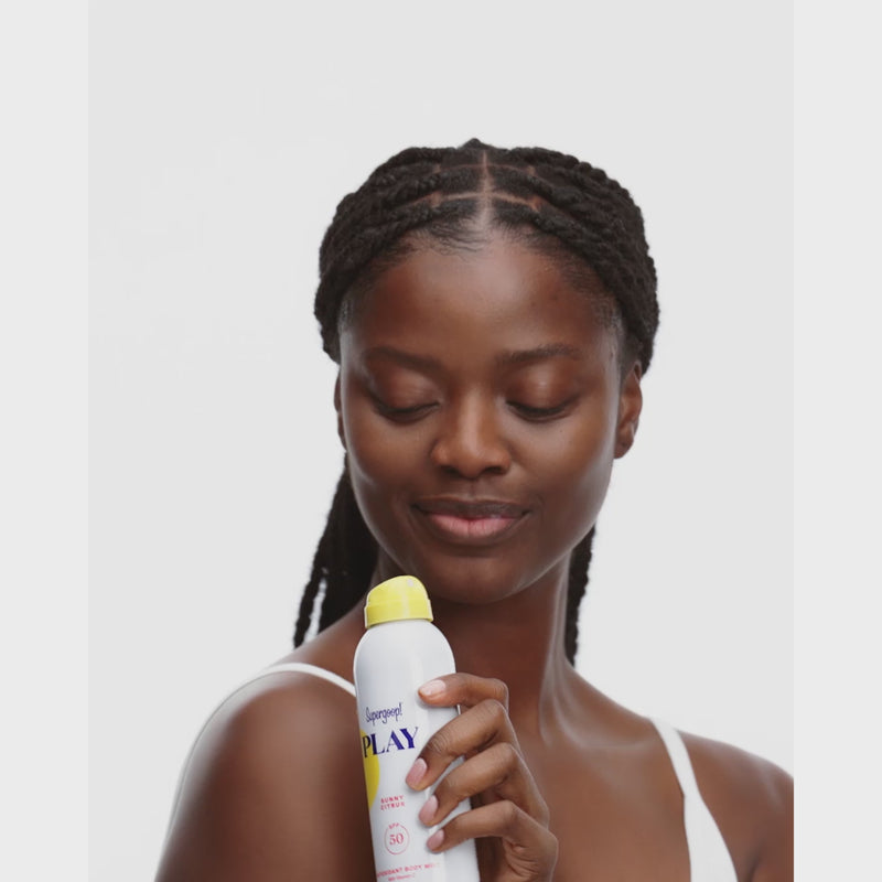 Supergoop! PLAY Antioxidant Body Mist SPF 50 with Vitamin C Sunny Citrus 6 fl. oz. 3 fl. oz. 3-pack Whipped Coconut 6 fl. oz. Vanilla Orchid 6 fl. oz.
