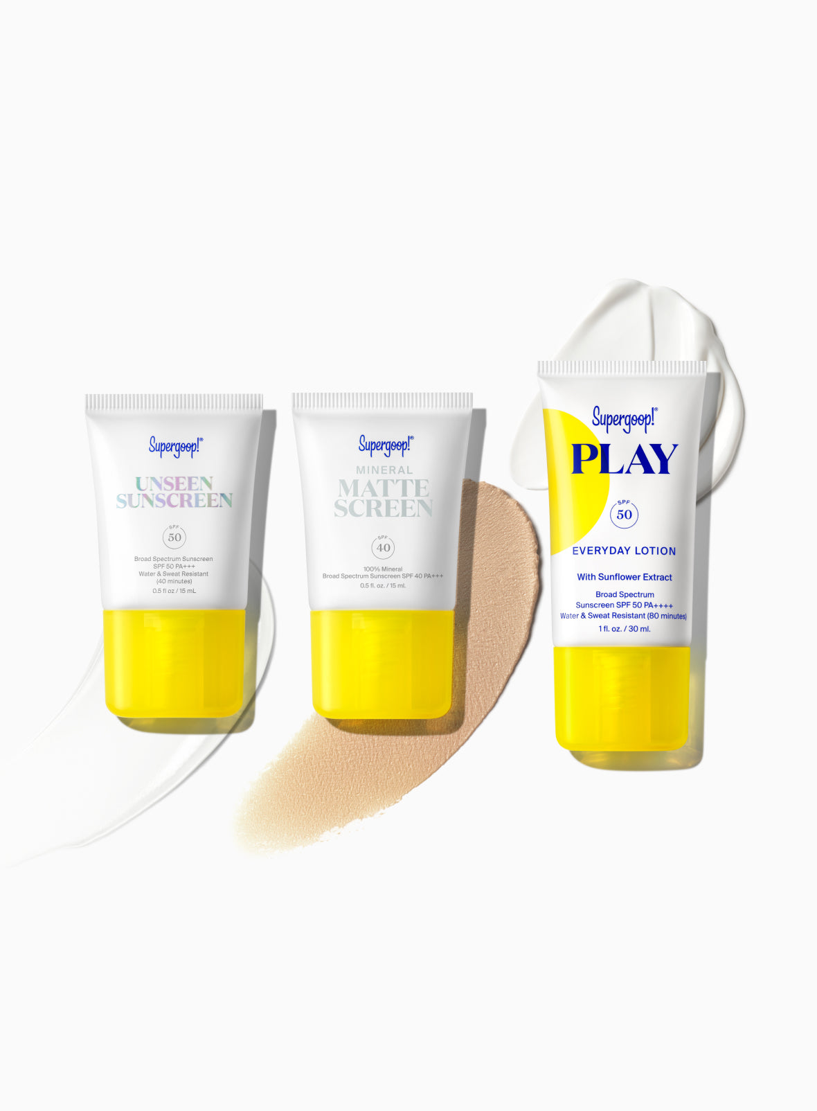 Supergoop! SPF Bestsellers Starter Kit Packshot and goop