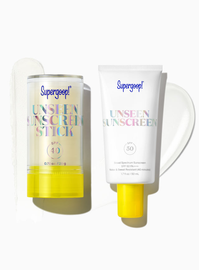 Supergoop! Invisible Essentials Set Unseen Sunscreen SPF 50 1.7 fl. oz. Unseen Sunscreen Stick .70 fl. oz.