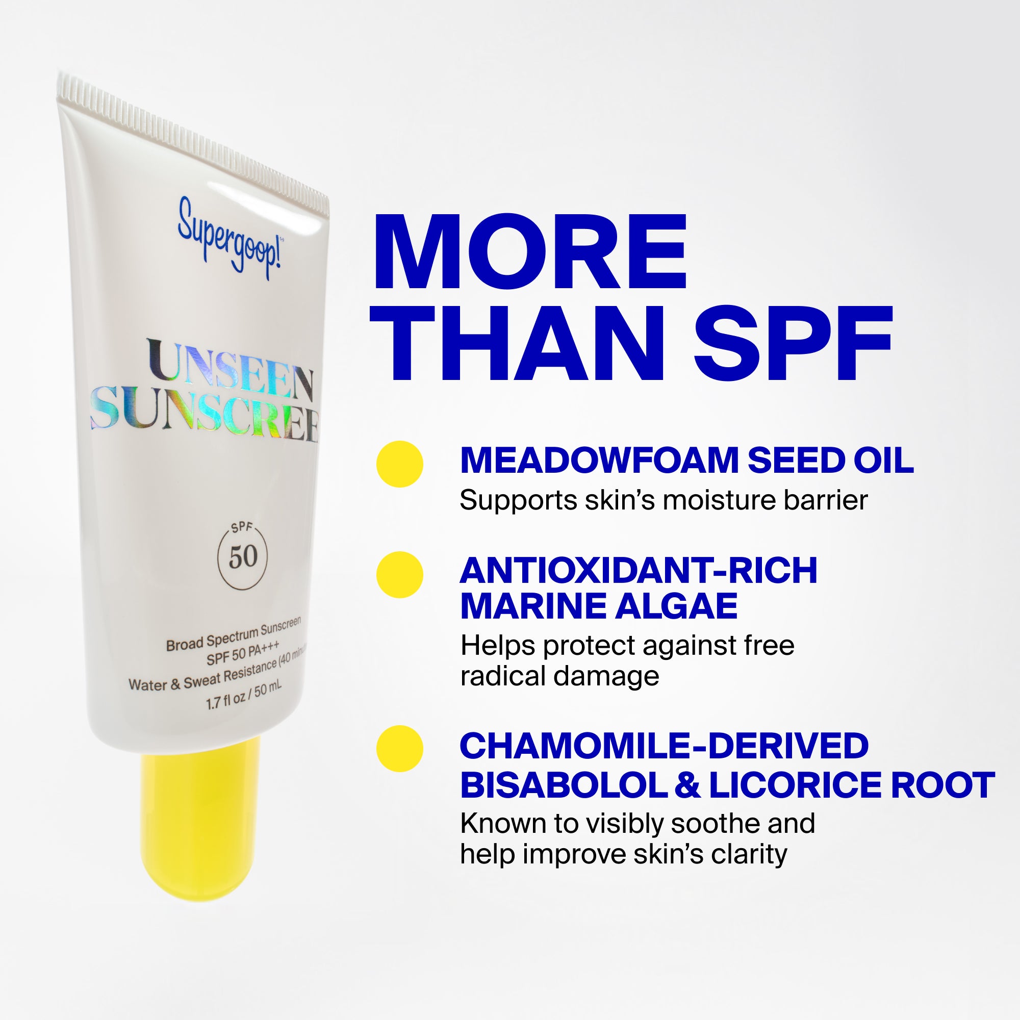 Supergoop! New Unseen Sunscreen SPF 50 - Clear Gel Face Sunscreen