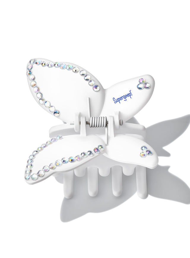 Butterfly Hair Claw Clip side view